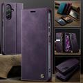 Custodia a portafoglio in pelle di vitello con blocco RFID Samsung Galaxy A57 Caseme 033