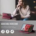 Custodia a portafoglio in pelle di vitello con blocco RFID Samsung Galaxy A57 Caseme 033 - Rossa