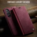 Custodia a portafoglio in pelle di vitello con blocco RFID Samsung Galaxy A57 Caseme 033 - Rossa