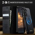 Custodia a portafoglio staccabile 2 in 1 Samsung Galaxy A57 Caseme C49 - Compatibile con MagSafe, RFID - Nera