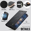 Custodia a portafoglio staccabile 2 in 1 Samsung Galaxy A57 Caseme C49 - Compatibile con MagSafe, RFID - Nera
