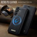 Custodia a portafoglio staccabile 2 in 1 Samsung Galaxy A57 Caseme C49 - Compatibile con MagSafe, RFID - Nera