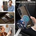 Custodia a portafoglio staccabile 2 in 1 Samsung Galaxy A57 Caseme C49 - Compatibile con MagSafe, RFID - Caffè
