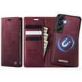 Custodia a portafoglio staccabile 2 in 1 Samsung Galaxy A57 Caseme C49 - Compatibile con MagSafe, RFID - Rossa