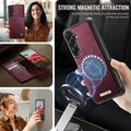 Custodia a portafoglio staccabile 2 in 1 Samsung Galaxy A57 Caseme C49 - Compatibile con MagSafe, RFID - Rossa
