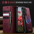 Custodia a portafoglio staccabile 2 in 1 Samsung Galaxy A57 Caseme C49 - Compatibile con MagSafe, RFID - Rossa
