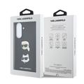 Custodia in silicone liquido Samsung Galaxy A57 Karl Lagerfeld Metal Karl and Choupette - Nera