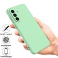 Custodia in silicone liquido con cinghia a mano per Samsung Galaxy A57 - Verde