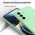 Custodia in silicone liquido con cinghia a mano per Samsung Galaxy A57 - Verde