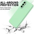 Custodia in silicone liquido con cinghia a mano per Samsung Galaxy A57 - Verde