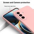 Custodia in silicone liquido con cinghia a mano per Samsung Galaxy A57 - Rosa
