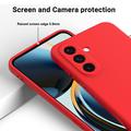 Custodia in silicone liquido con cinghia a mano per Samsung Galaxy A57 - Rossa