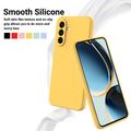 Custodia in silicone liquido con cinghia a mano per Samsung Galaxy A57 - Gialla