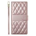 Custodia a portafoglio trapuntata lusso per Samsung Galaxy A57 - Oro rosa