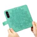 Custodia a portafoglio per Samsung Galaxy A57 serie Mandala - Verde