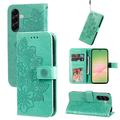Custodia a portafoglio per Samsung Galaxy A57 serie Mandala - Verde