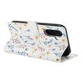Custodia a portafoglio floreale rombica per Samsung Galaxy A57 - Fiori colorati