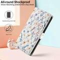 Custodia a portafoglio floreale rombica per Samsung Galaxy A57 - Fiori colorati