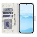 Custodia a portafoglio floreale rombica per Samsung Galaxy A57