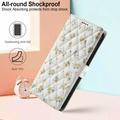 Custodia a portafoglio floreale rombica per Samsung Galaxy A57