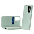Custodia Flip Samsung Galaxy A57 Smart Clear View con slot per schede - Verde chiaro