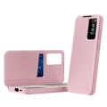 Custodia Samsung Galaxy A57 Smart Clear View con slot per schede - Rosa