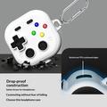 Custodia per Samsung Galaxy Buds 4/4 Pro in stile controller da gioco con moschettone e strumento di pulizia - Bianca