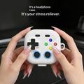 Custodia per Samsung Galaxy Buds 4/4 Pro in stile controller da gioco con moschettone e strumento di pulizia - Bianca