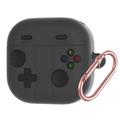 Custodia in silicone con moschettone per Samsung Galaxy Buds 4/4 Pro Retro Gamepad
