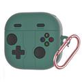 Custodia in silicone con moschettone per Samsung Galaxy Buds 4/4 Pro Retro Gamepad - Verde