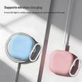 Custodia in silicone per Samsung Galaxy Buds 4/Buds 4 Pro con moschettone - Azzurra