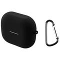 Custodia in silicone con moschettone per Samsung Galaxy Buds3 FE - nera
