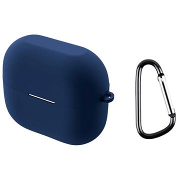 Custodia in silicone per Samsung Galaxy Buds3 FE con moschettone - Blu Scuro