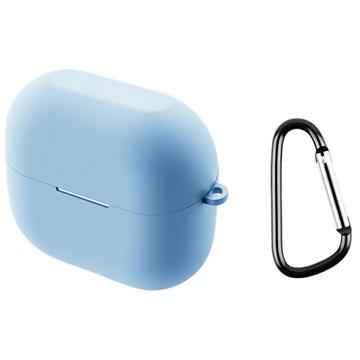 Custodia in silicone per Samsung Galaxy Buds3 FE con moschettone - Azzurra