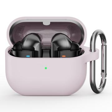 Custodia in silicone per Samsung Galaxy Buds3 Pro con moschettone - Rosa