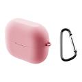 Custodia in silicone per Samsung Galaxy Buds3/Buds3 Pro con moschettone - Rosa