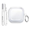 Custodia trasparente per Samsung Galaxy Buds4/Buds4 Pro con moschettone e pennelli per la pulizia