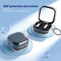 Custodia trasparente per Samsung Galaxy Buds4/Buds4 Pro con moschettone e pennelli per la pulizia