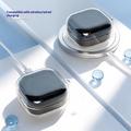 Custodia trasparente per Samsung Galaxy Buds4/Buds4 Pro con moschettone e pennelli per la pulizia