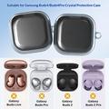 Custodia trasparente per Samsung Galaxy Buds4/Buds4 Pro con moschettone e pennelli per la pulizia