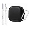 Samsung Galaxy Buds4/Buds4 Pro Custodia elegante con moschettone e pennelli per la pulizia