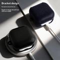 Samsung Galaxy Buds4/Buds4 Pro Custodia elegante con moschettone e pennelli per la pulizia