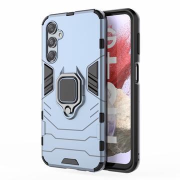Custodia ibrida Samsung Galaxy F34/M34 5G con supporto ad anello - blu