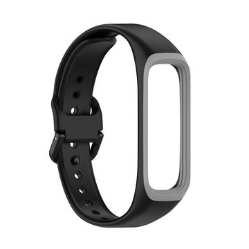 Cinturino in Morbido Silicone per Samsung Galaxy Fit2 - Nero / Grigio