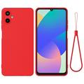 Custodia in silicone liquido con cinghia a mano per Samsung Galaxy M06/F06 5G