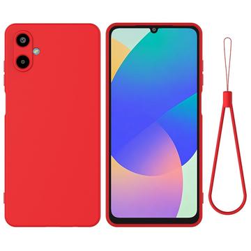 Custodia in silicone liquido con cinghia a mano per Samsung Galaxy M06/F06 5G
