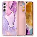 Custodia in Silicone Tech-Protect Icon per Samsung Galaxy M15 - Marmo