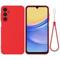 Custodia in silicone liquido con cinghia a mano per Samsung Galaxy M16/F16