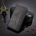 Custodia a Portafoglio con Chiusura Magnetica Retro per Samsung Galaxy M36 - Nera
