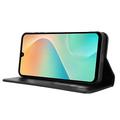 Custodia a Portafoglio con Chiusura Magnetica Retro per Samsung Galaxy M36 - Nera
